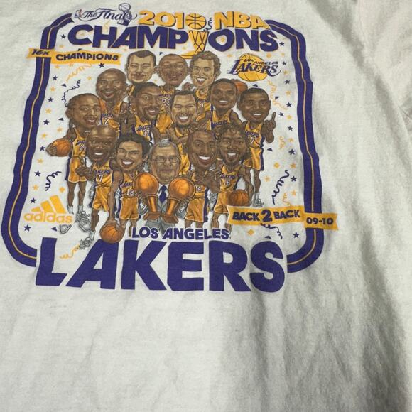 Los Angeles Lakers Shirt Mens Nike NBA Finals Champions 2020 Caricature Size L - Picture 9 of 10